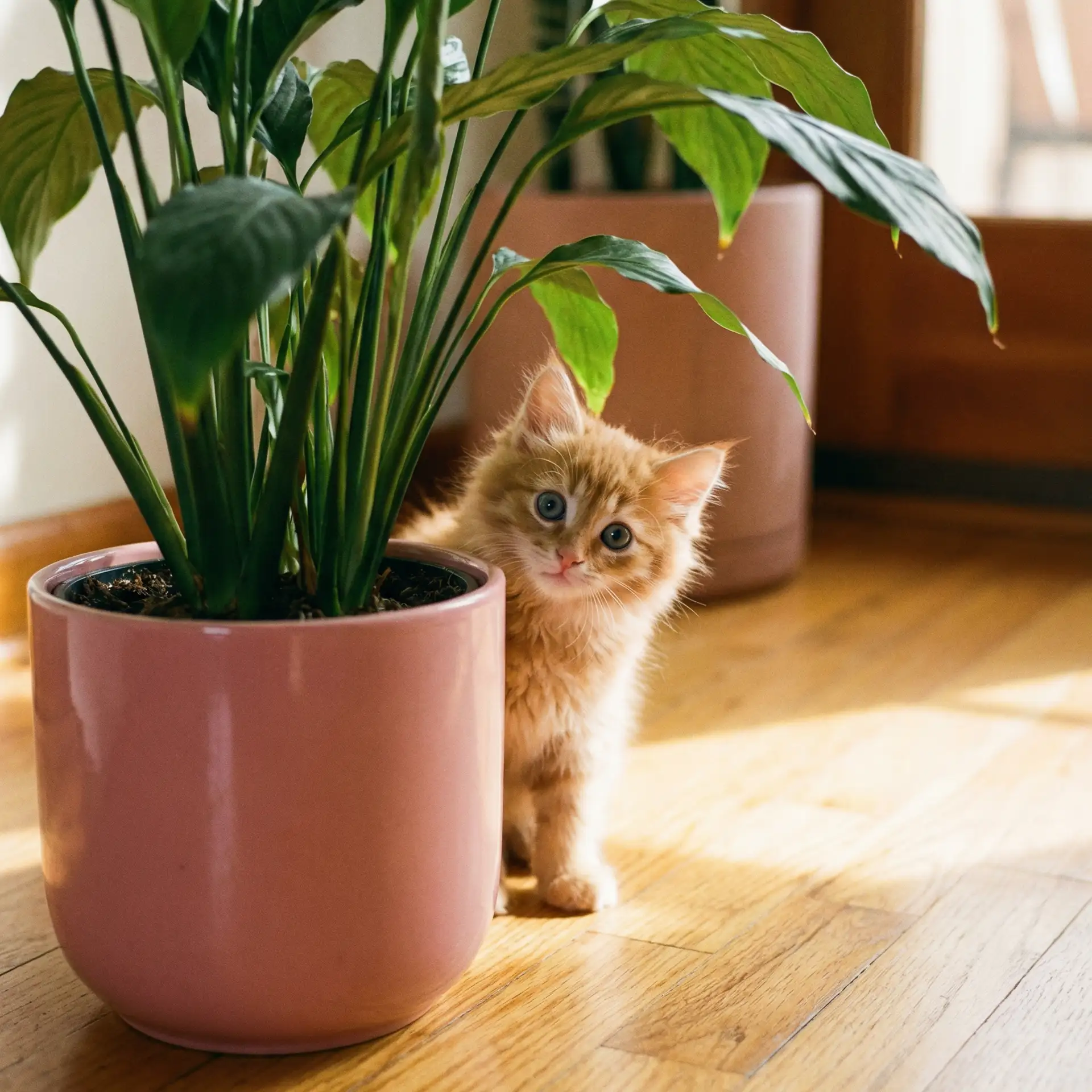 小猫从花盆后探头 - 我的美艳校长妈妈